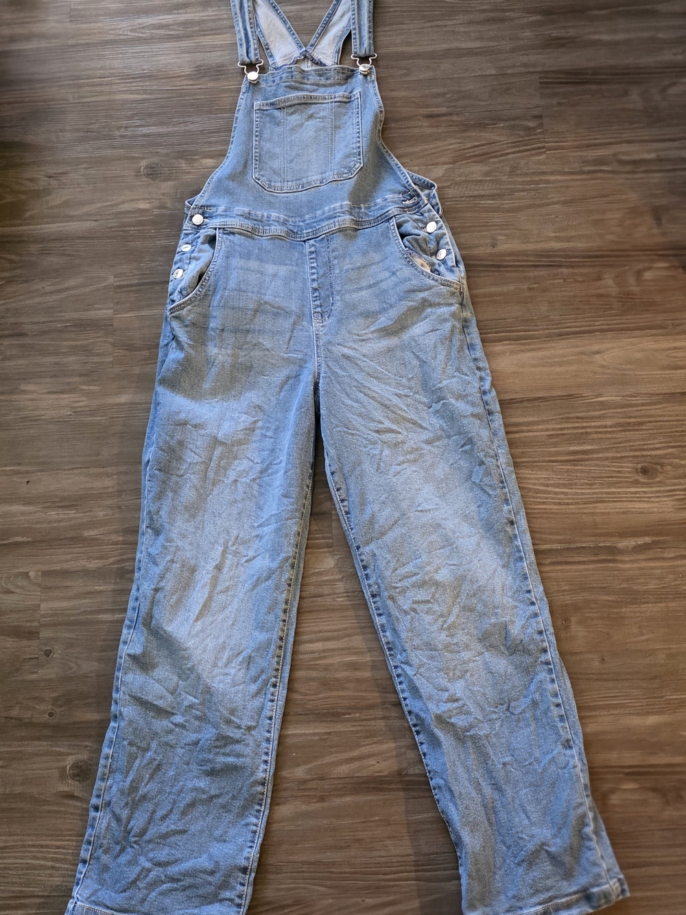 Light Blue Denim Overalls for Women - Classic Bib Jumpsuit Sz Small